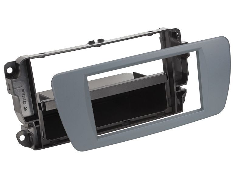 Radioblende kompatibel mit Seat Ibiza 2-DIN-Set mit Fach conemaragrau 