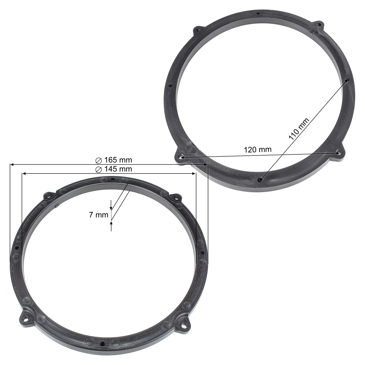tomzz Audio Lautsprecher Adapterringe kompatibel mit Mercedes Vito-/bilder/big/2834-031-2.jpg