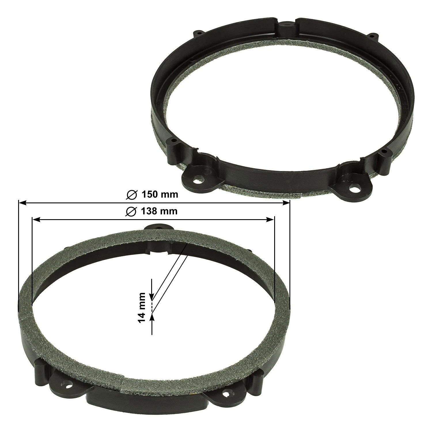 tomzz Audio Lautsprecher Adapterringe kompatibel mit Renault Twingo 2-/bilder/big/2845-006-1_1.jpg