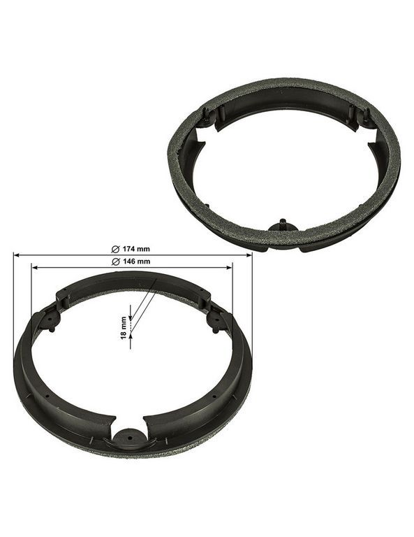 tomzz Audio Lautsprecher Adapterringe kompatibel mit Suzuki Swift-/bilder/big/2854-004_1.jpg