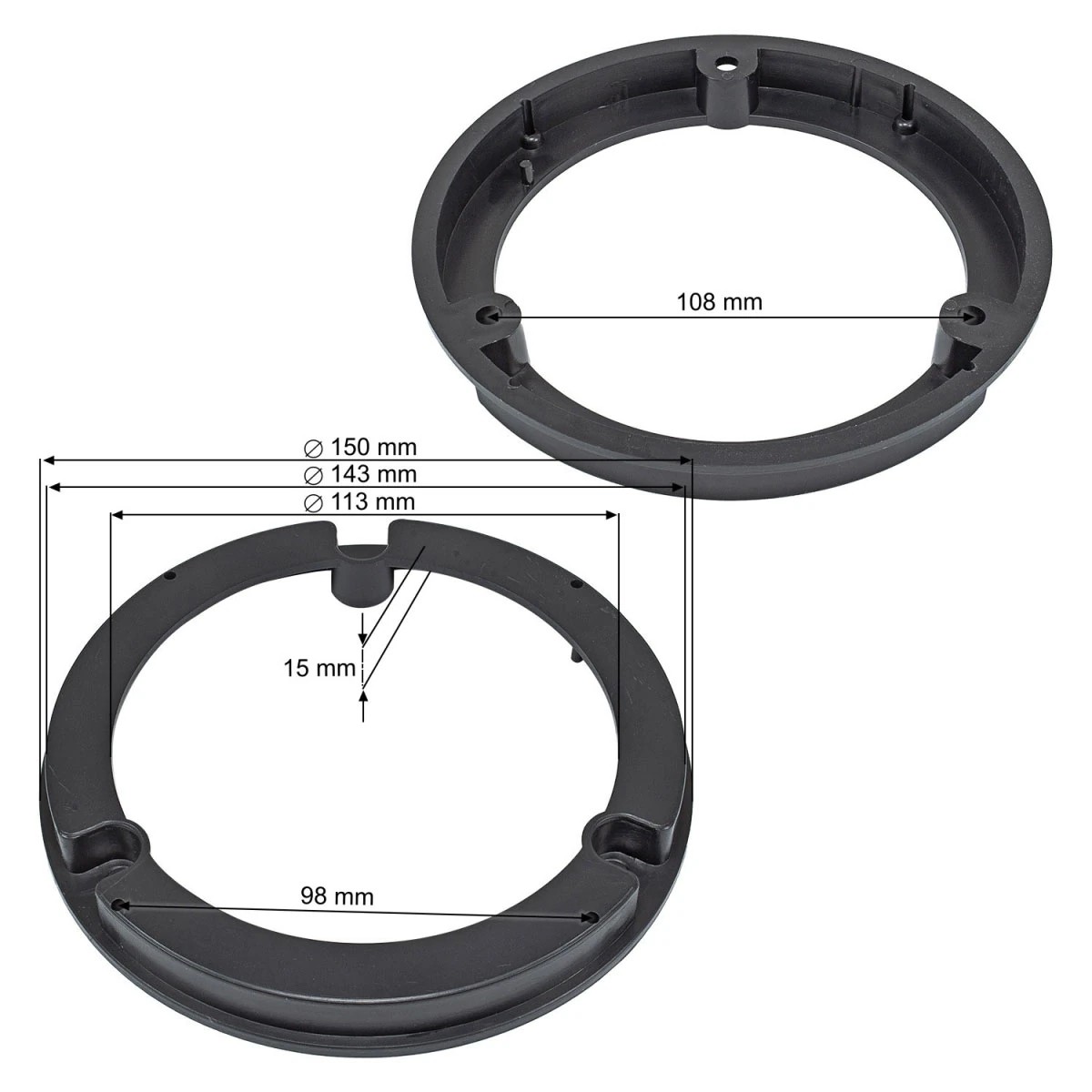 tomzz Audio Lautsprecher Adapterringe kompatibel mit Suzuki Jimny ab-/bilder/big/2854-006_1.jpg