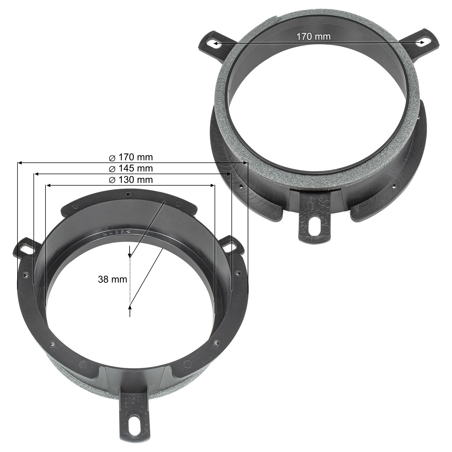 tomzz Audio Lautsprecher Adapterringe kompatibel mit Volvo C30 V40 S40-/bilder/big/2856-001-2.jpg