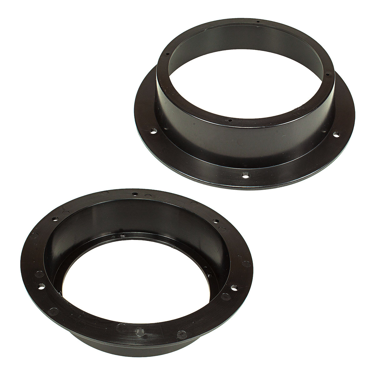 Lautsprecher Adapter Set kompatibel mit Audi Skoda Porsche VW Q3 Cayenne Octavia Superb Yeti Golf Jetta T5 Touran Tiguan Touareg Passat Sharan Caddy Eos Beetle Ringe + Adapterkabel adaptiert auf 165er Lautsprecher