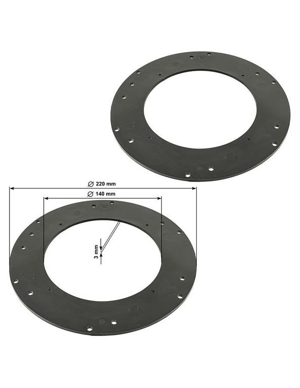Lautsprecher Adapterringe kompatibel mit VW Golf T5 Touran Passat Caddy