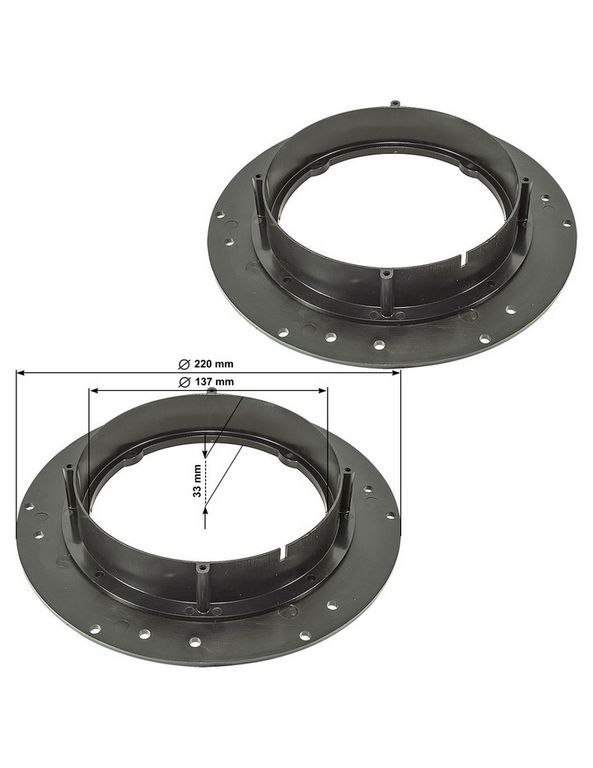 tomzz Audio Lautsprecher Adapterringe kompatibel mit VW Skoda Porsche-/bilder/big/2857-068_2.jpg
