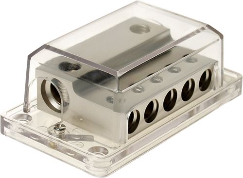 Verteilerblock 5 fach Silver-Edition 