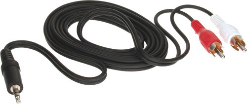 Aux Adapter kompatibel mit Universal Länge: 1.5m adaptiert von 3.5mm Klinke (m) auf Cinch (m)