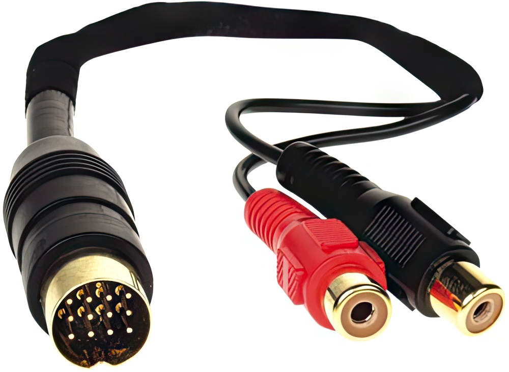 Aux Adapter kompatibel mit Kenwood Autoradios adaptiert auf Cinch (f) 