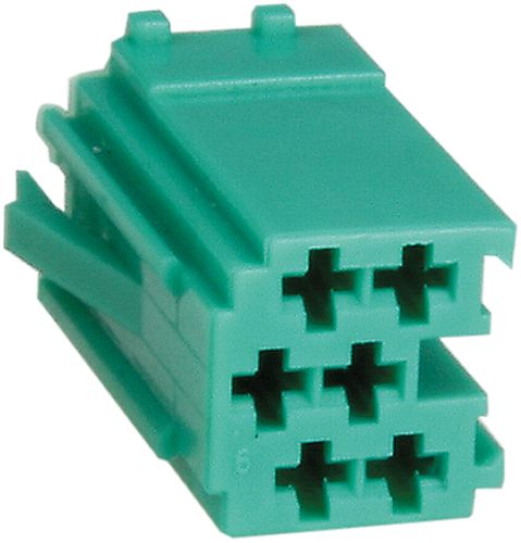 Mini-ISO-Stecker-Gehäuse 6-pol grün 