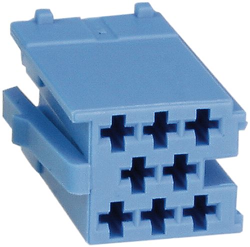 Mini-ISO-Stecker-Gehäuse 8-pol blau 