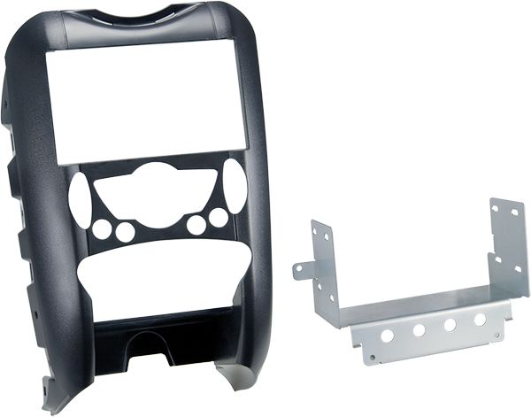 Doppel DIN Radioblende kompatibel mit BMW Mini (R55) (R56) (R57) 2-DIN schwarz mit automatischer Klima