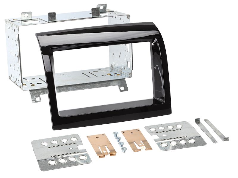 ACV Doppel DIN Radioblende kompatibel mit Fiat Citroen Peugeot Jumper Ducato Boxer (250) 2-DIN-Set Piano Lack schwarz Bj. 2011-2014