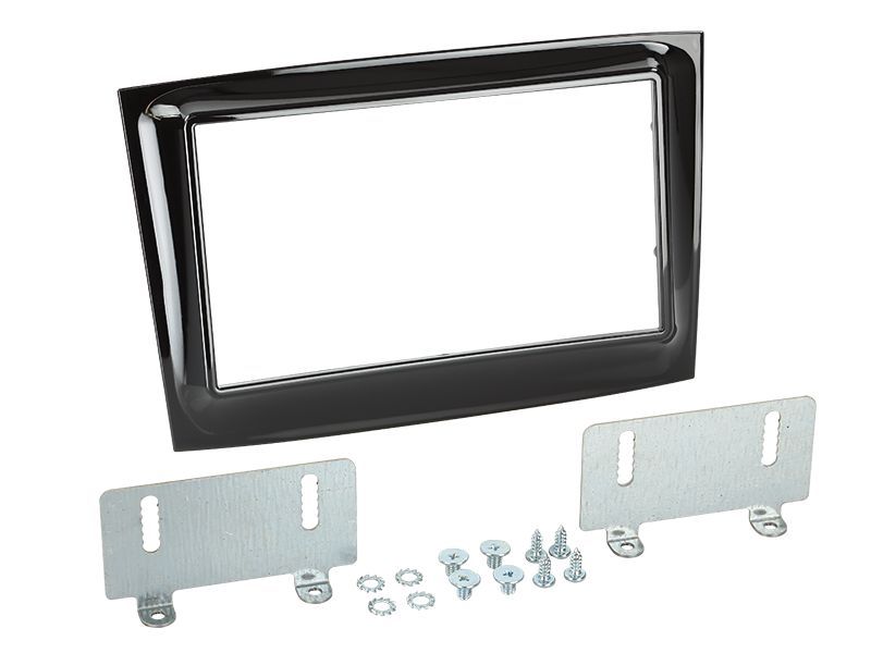 Radioblende kompatibel mit Fiat Doblo 2-DIN Piano Lack schwarz ab Bj. 2015