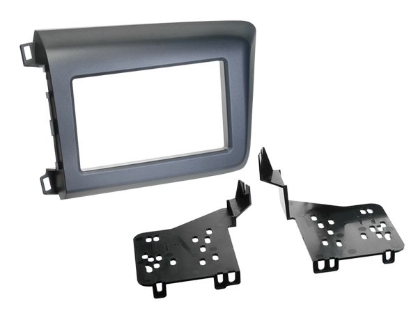 Radioblende kompatibel mit Honda Civic 2-DIN grau ab Bj. 2012 