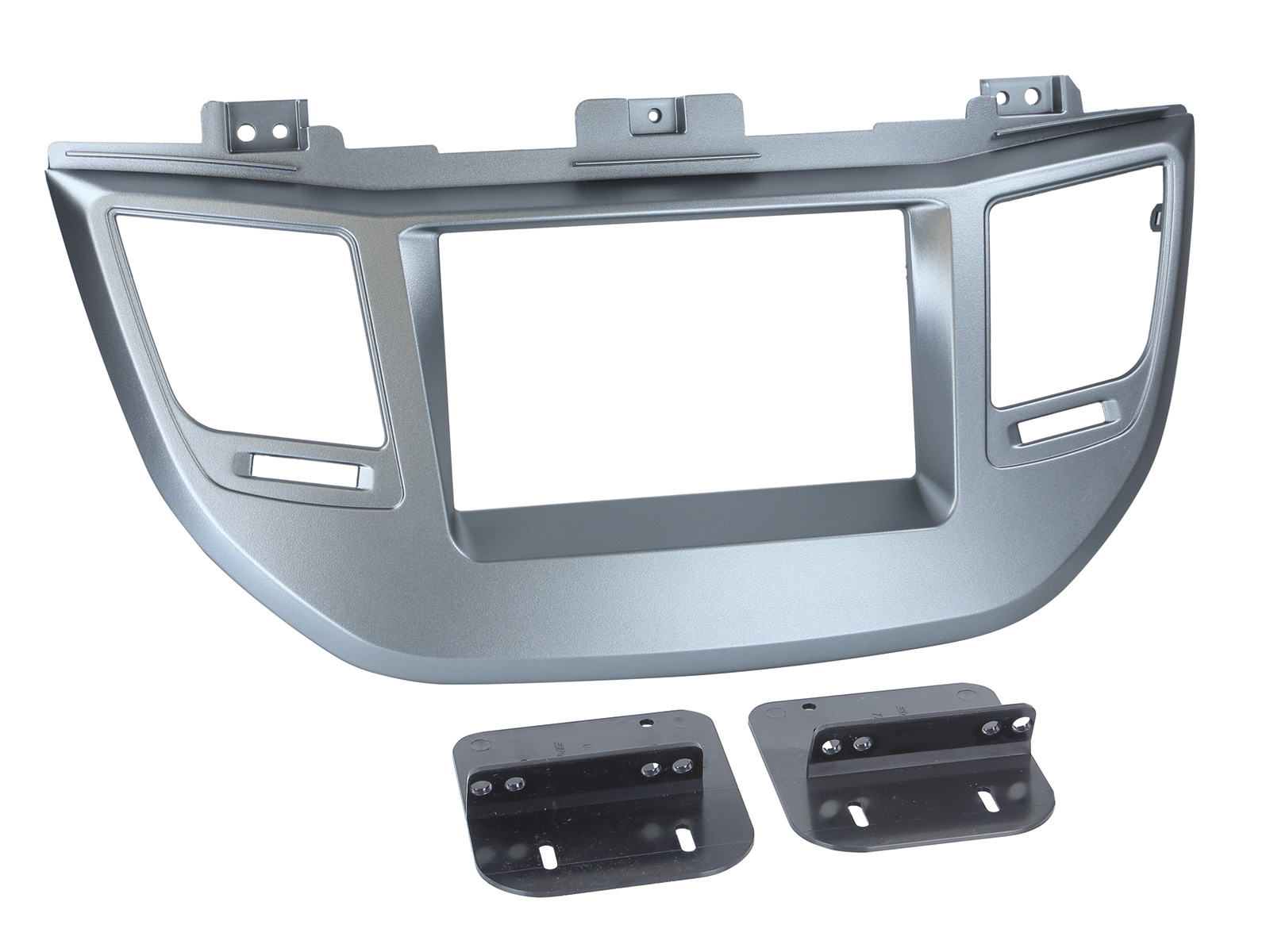 Radioblende kompatibel mit Hyundai Tucson (TL) 2-DIN silber ab Bj. 07/2015