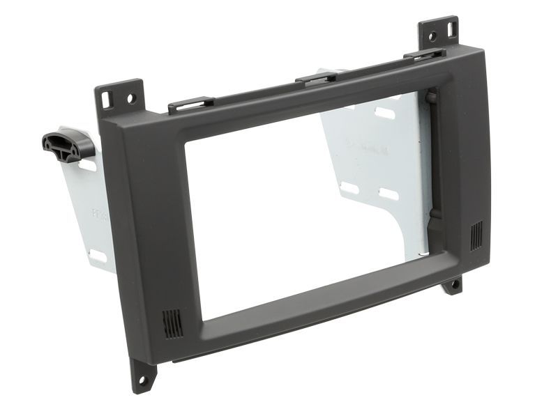 Doppel DIN Radioblende kompatibel mit Mercedes A-Klasse B-Klasse Vito (W169) (C169) (T245) (W447) 2-DIN schwarz / rubber touch