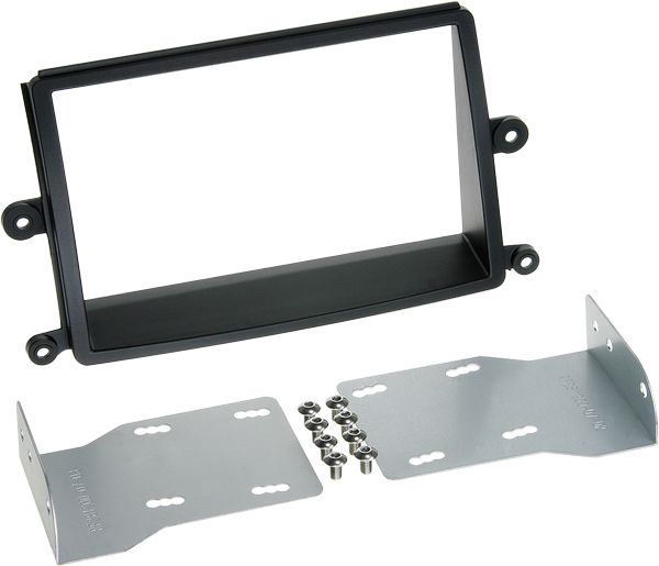 Doppel DIN Radioblende kompatibel mit Mitsubishi L200 (KAOT) 2-DIN schwarz 2006-2015