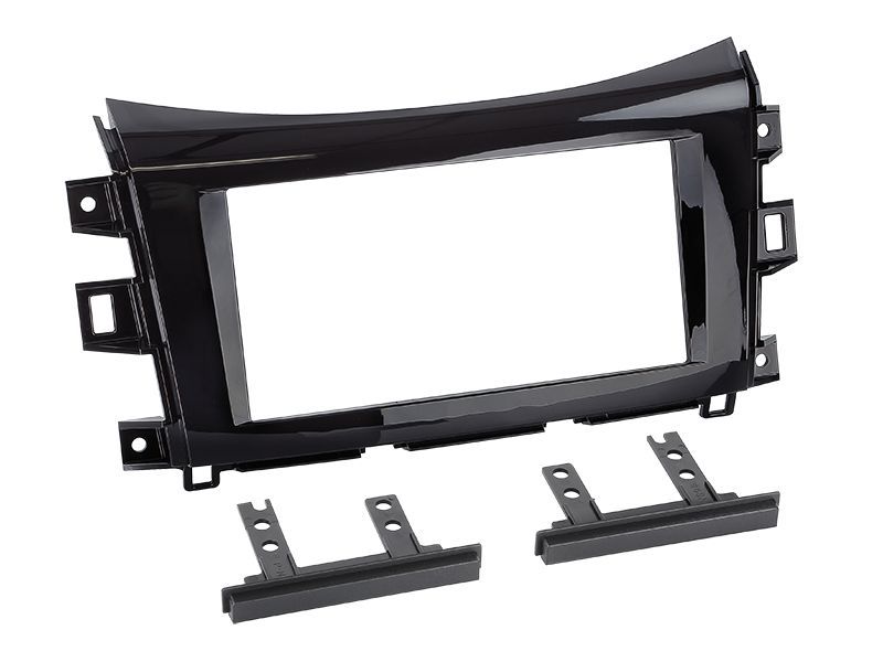 Radioblende kompatibel mit Nissan Navara 2-DIN Piano Lack schwarz ab Bj. 01/2016 adaptiert auf Öffnungsmaß 100x200mm