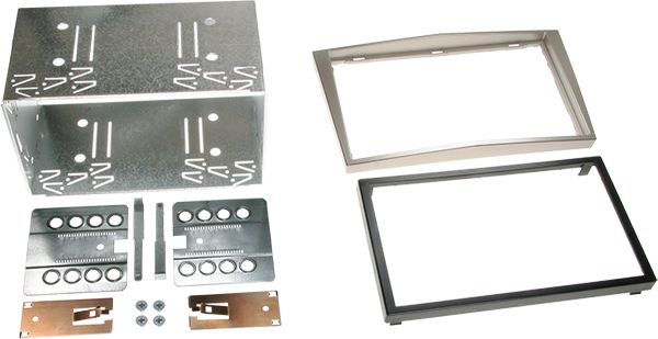 ACV Radioblende kompatibel mit Opel Zafira Corsa 2-DIN Set champagner 