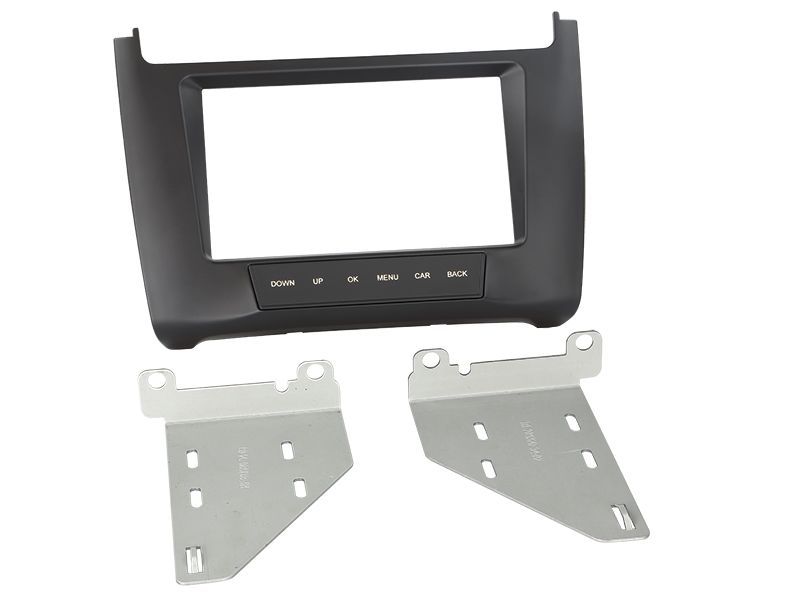 ACV Radioblende kompatibel mit VW Polo 6C 6R 2-DIN schwarz ab Bj.