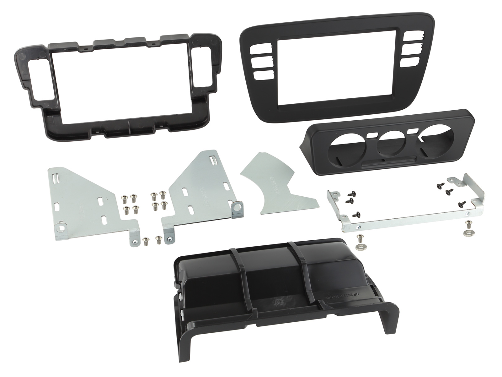 ACV Doppel DIN Radioblende kompatibel mit Seat Skoda VW Mii Citigo Up schwarz ab Bj. 2011