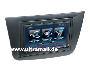 Radioblende kompatibel mit Seat Altea Altea XL Toledo 5P 5PN 2-DIN-Set schwarz ab Bj. 03/2004
