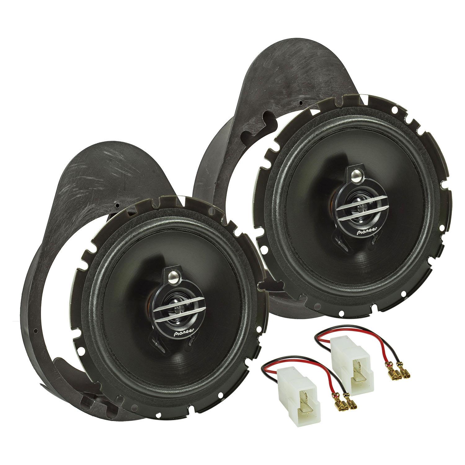 Lautsprecher Einbau Set kompatibel mit Ford Escort Orion 165mm 3-Wege Koaxial System Pioneer TS-G1730f