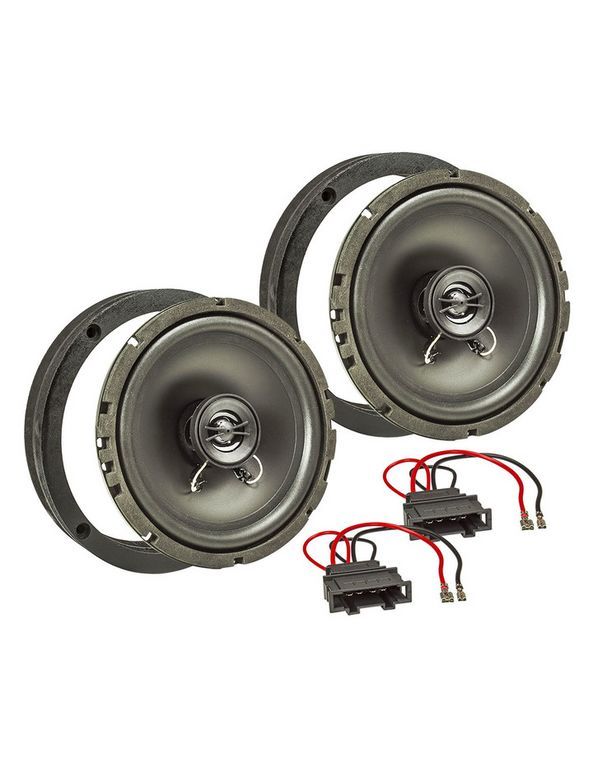 MDF Lautsprecher Einbau Set kompatibel mit VW Golf Scirocco Passat (IV) (VI) 165mm 2-Wege Koaxial System TA16.5-PRO