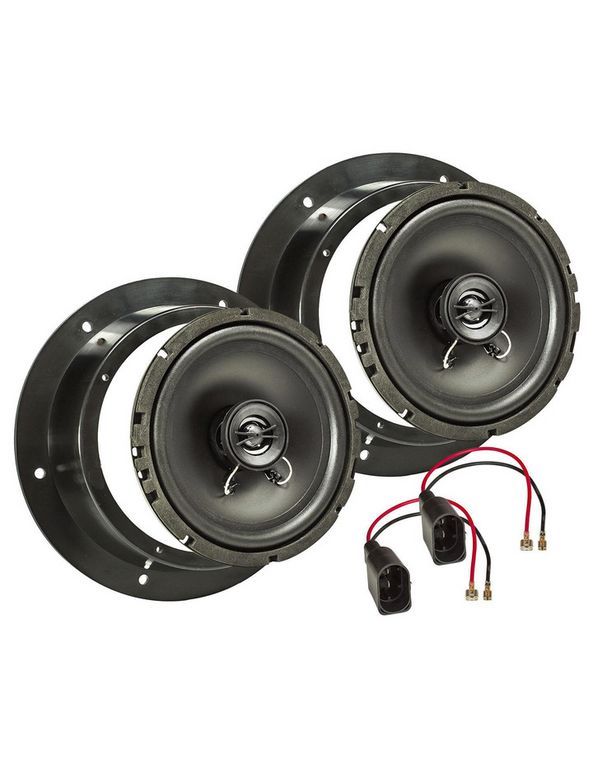 Lautsprecher Einbau Set kompatibel mit VW Golf Jetta Caddy Touran New Beetle Eos 165mm 2-Wege Koaxial System TA16.5-PRO