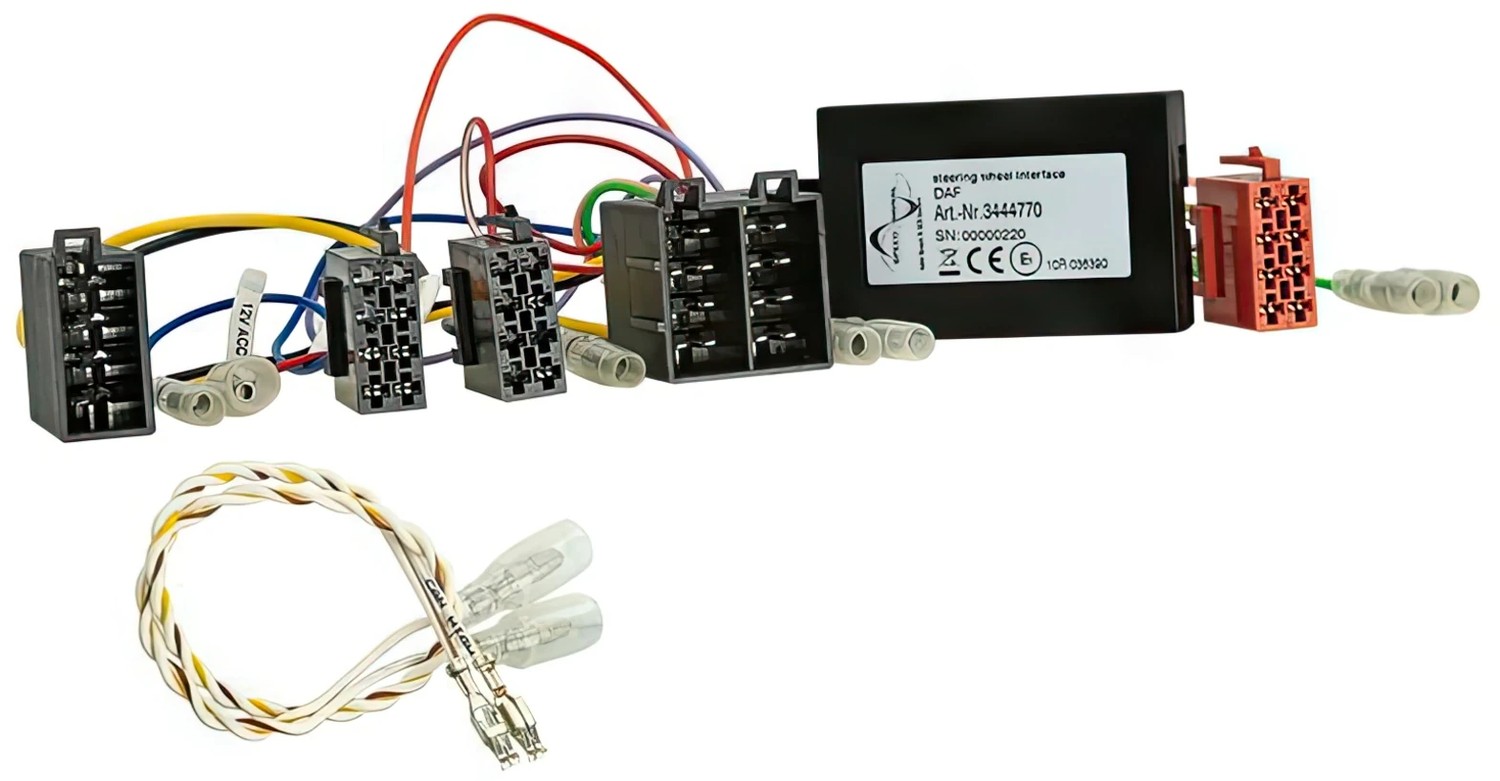 ACV Lenkradfernbedienungsadapter kompatibel mit DAF XF ab Bj. 2013 adaptiert auf JVC