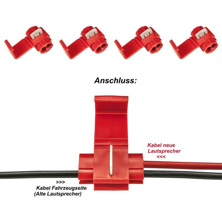 Kabelabzweigklemmen Stromdieb Stromabzweiger Rot W: 20mm L: 27mm