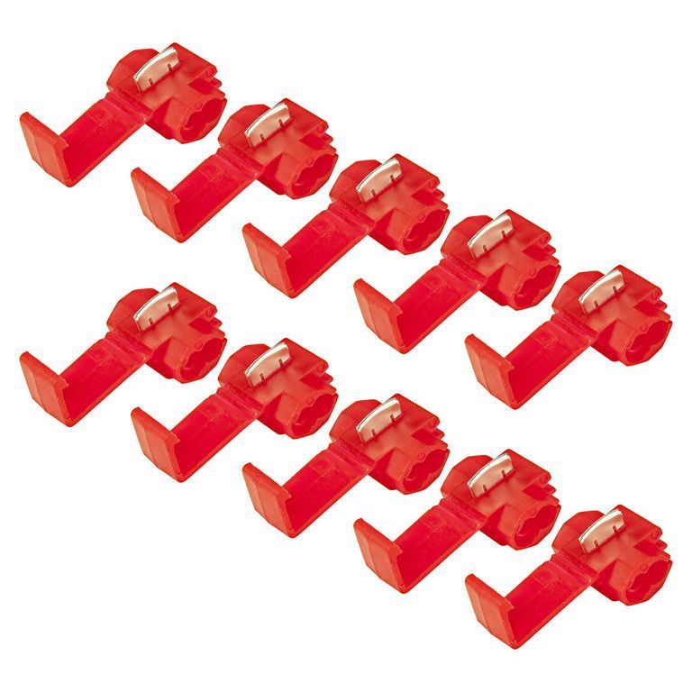 10 Stück Klemmverbinder rot für Kabel 0.5 - 1.5qmm Klemmverteiler Stromdiebe Japaner Schnellverbinder Abzweigverbinder
