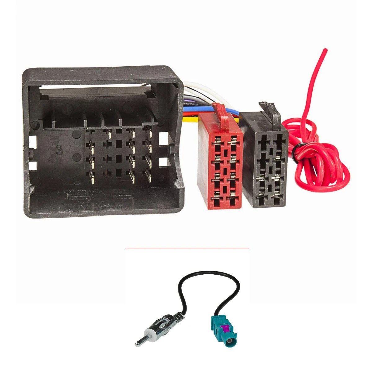 Radio Adapter Kabel Set kompatibel mit BMW 1er 3er 5er X1 Mini Z4 Quadlock CAN-Bus mit Antennenadapter