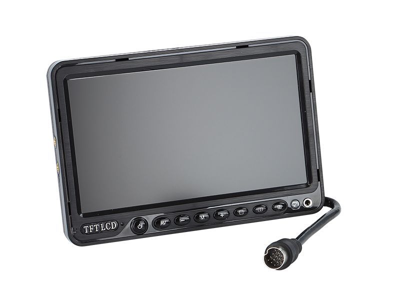 ACV 7" digitaler Monitor universal schwarz 4 Videoeingänge 