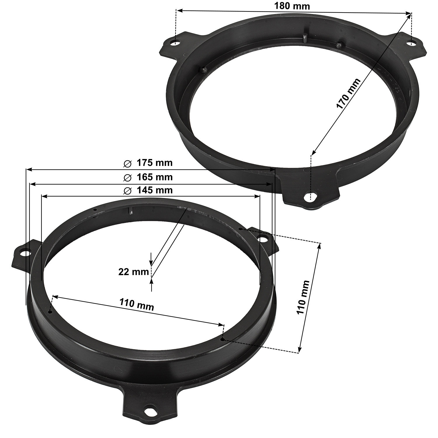 tomzz Audio Lautsprecher Adapterringe kompatibel mit Toyota Citroen-/bilder/big/LR08-000-2.jpg