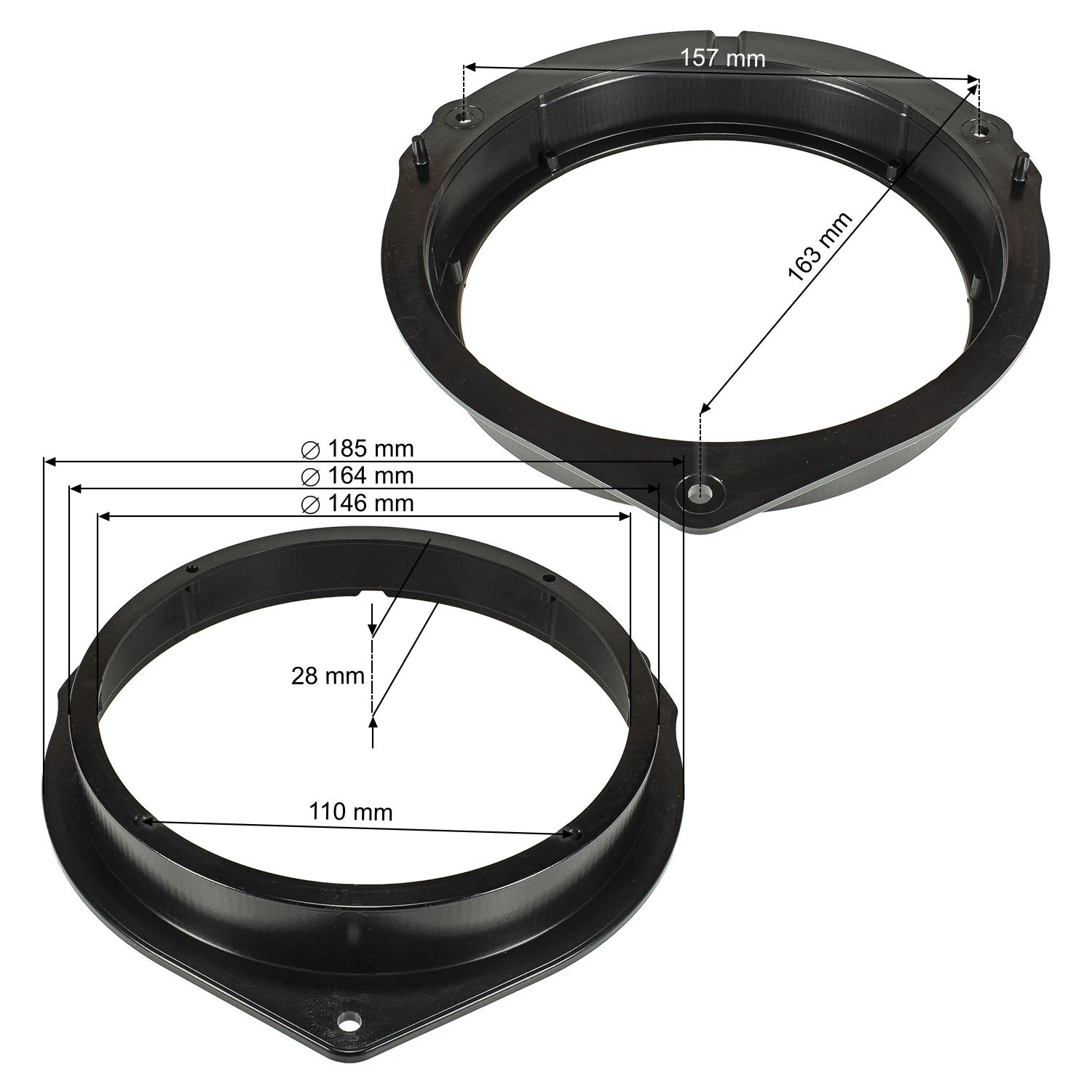 Lautsprecherringe Adapter Halterungen kompatibel mit Mercedes C-Klasse-/bilder/big/LR34-000-2.jpg