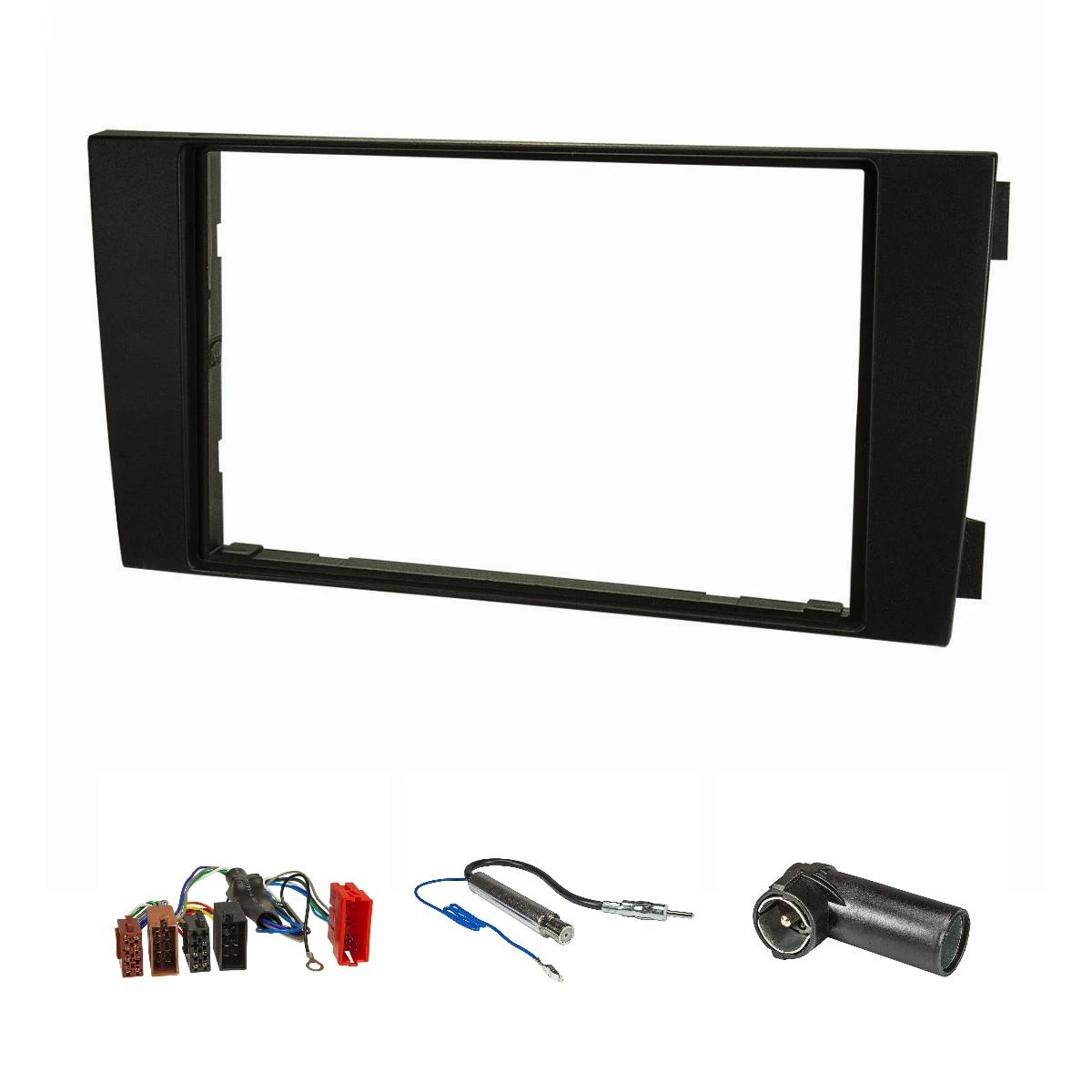 Doppel DIN Radioblende Set kompatibel mit Audi A6 C5 4B schwarz mit-/bilder/big/RB03-000-1.jpg