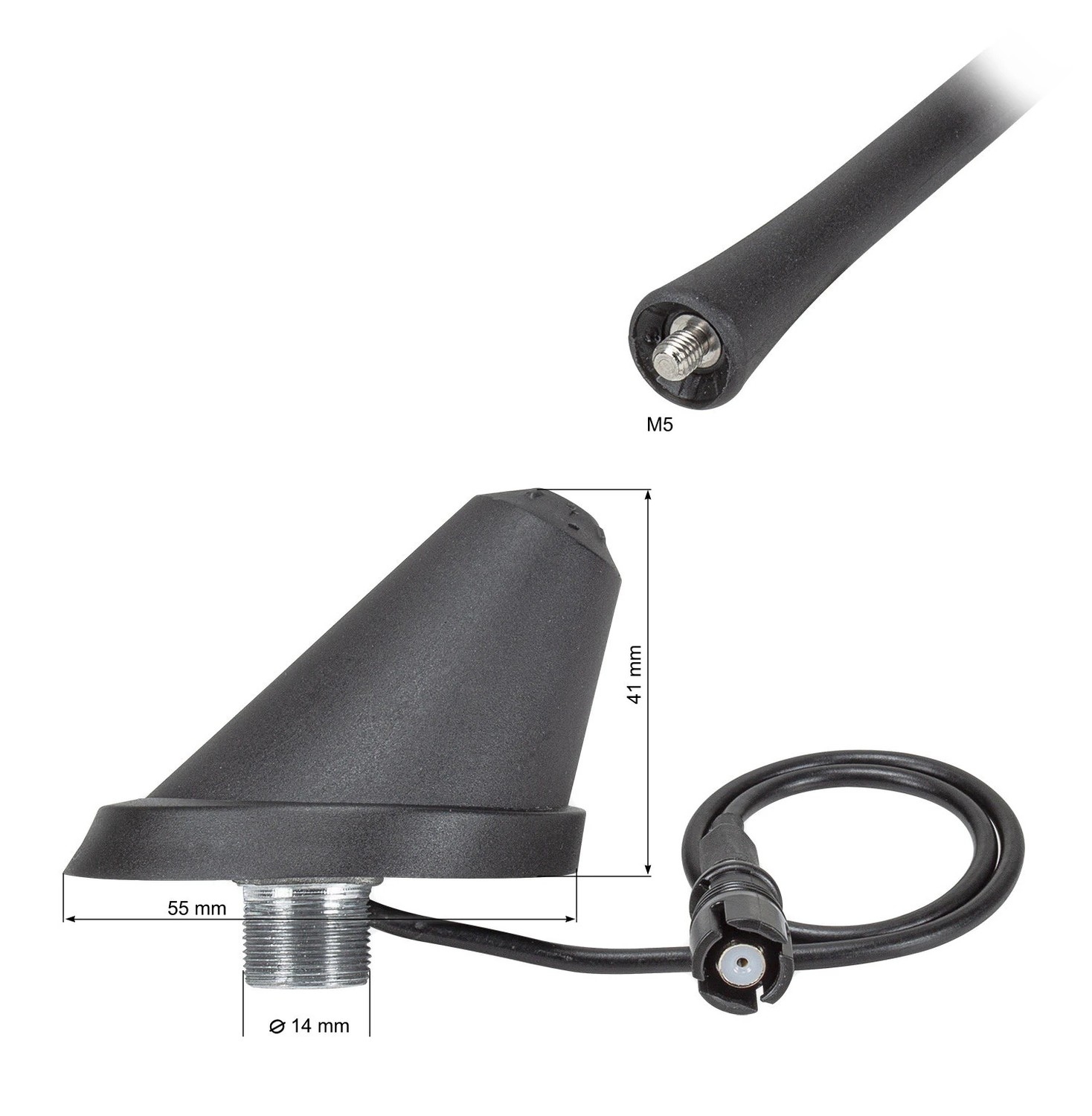 KFZ Antenne Dachantenne kompatibel mit Audi Opel Seat Skoda VW 16V-/bilder/big/TO10013-4.jpg