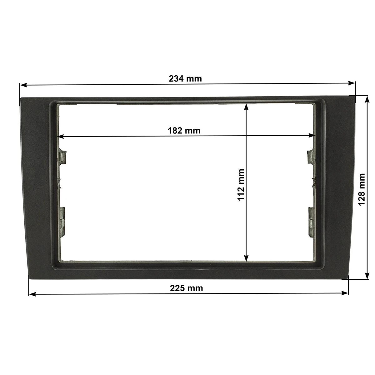Doppel DIN Radioblende Set kompatibel mit Audi Seat A4 Exeo B6 8E 3R-/bilder/big/TO24401S-4.jpg