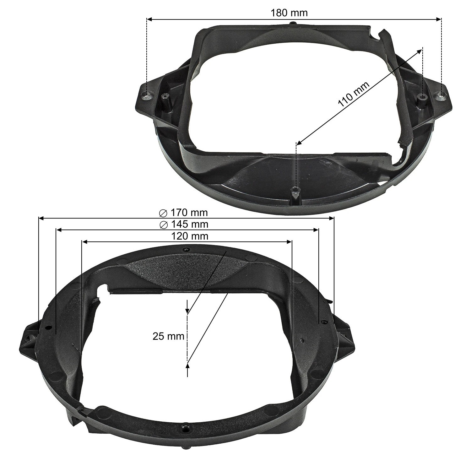 Lautsprecherringe Adapter Halterungen kompatibel mit Audi A4 A3 TT-/bilder/big/TO28002-2.jpg