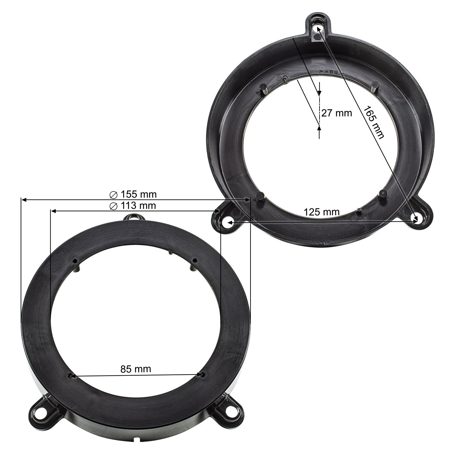 Lautsprecherringe Adapter Halterungen kompatibel mit Mercedes C-Klasse-/bilder/big/TO28043-2.jpg