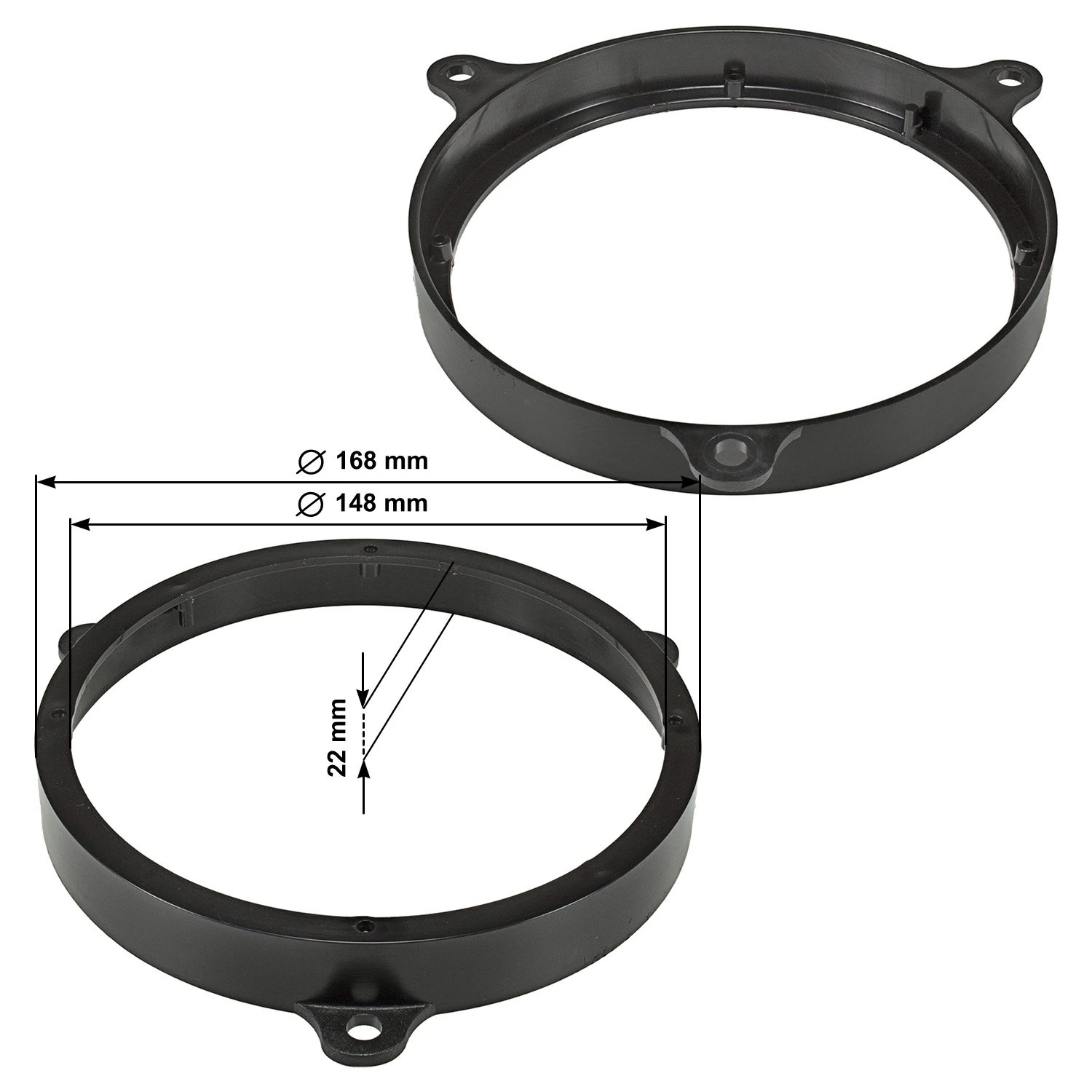 Lautsprecherringe Adapter Halterungen kompatibel mit Toyota Yaris-/bilder/big/TO28122-2.jpg