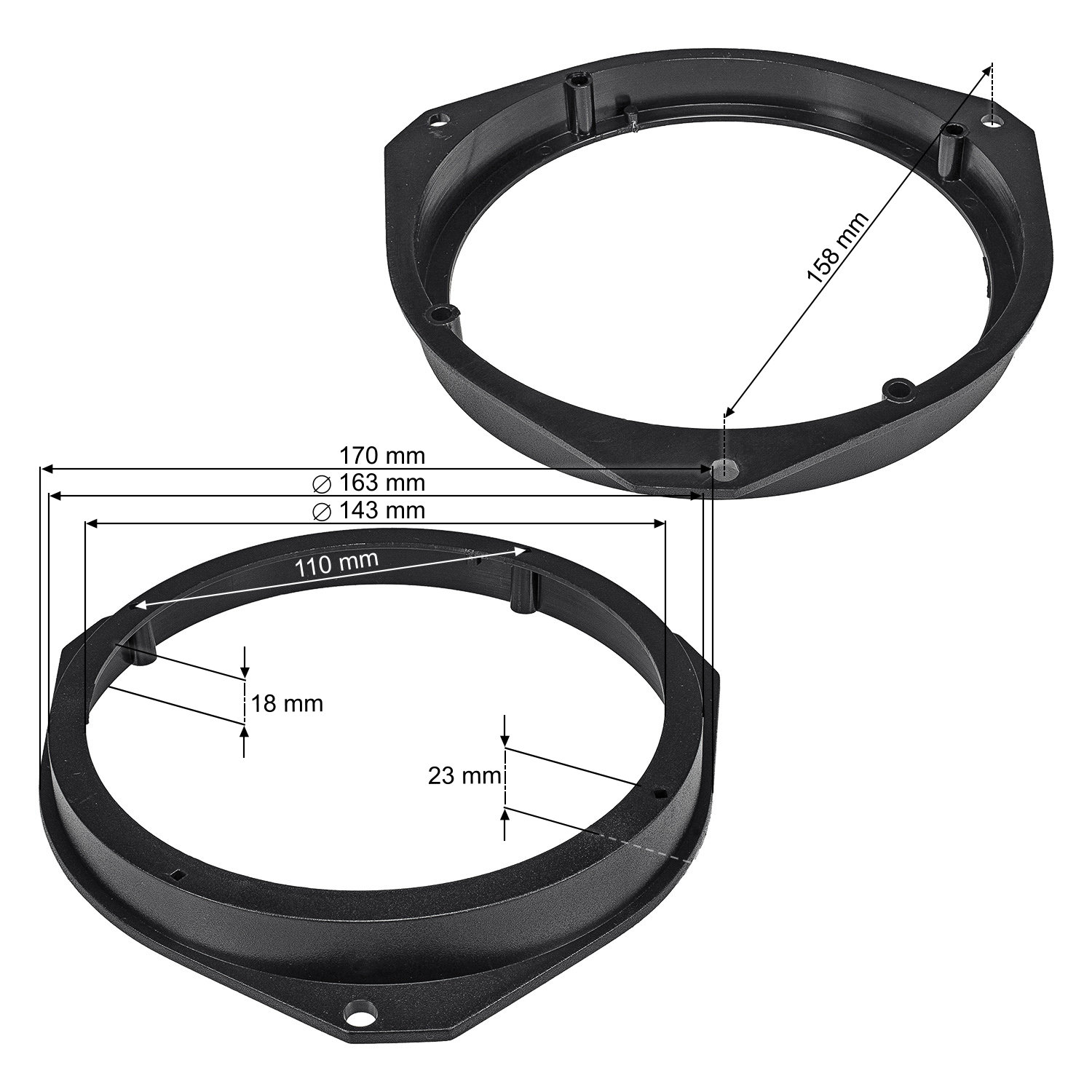 Lautsprecherringe Adapter kompatibel mit Opel Alfa Fiat Ford Peugeot-/bilder/big/TO28126-2.jpg