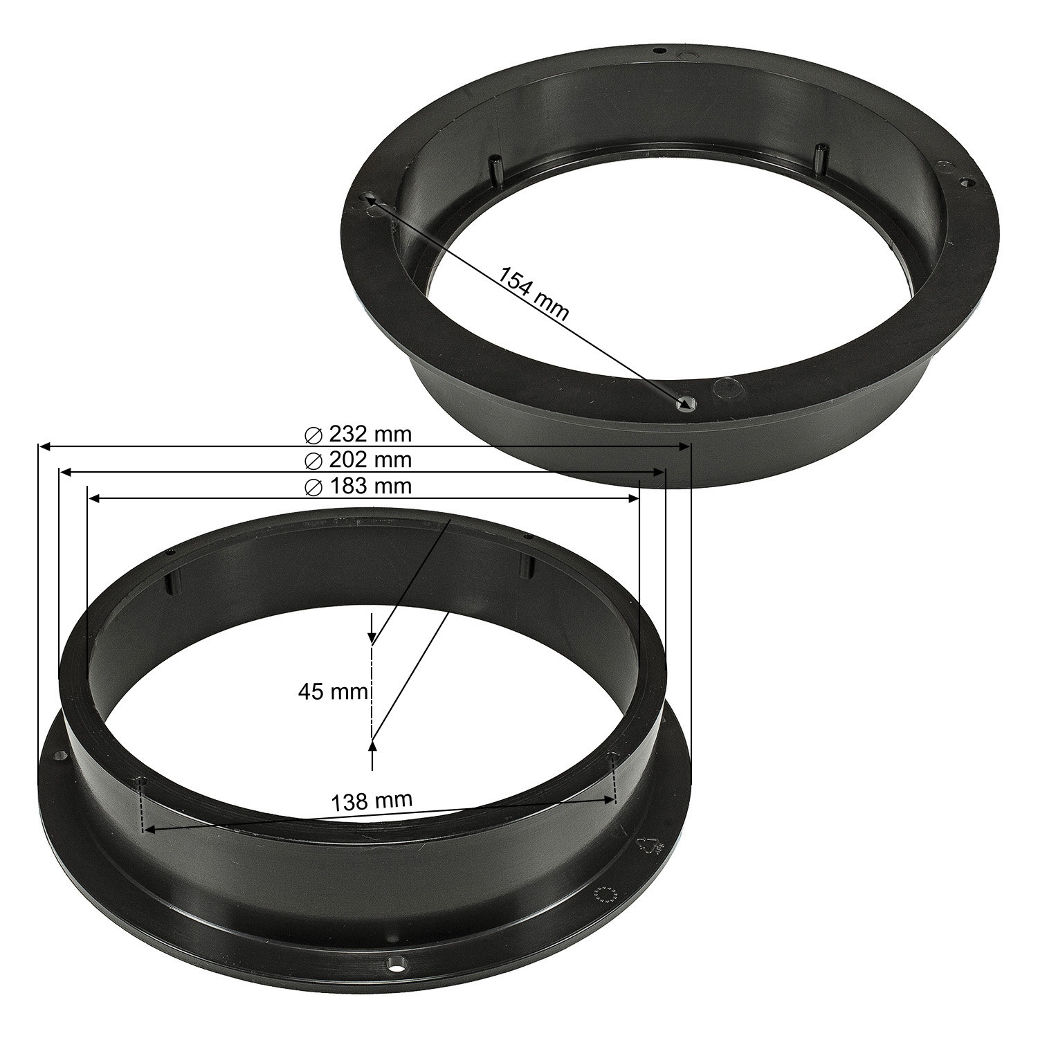 Lautsprecherringe Adapter Halterungen kompatibel mit Audi A4 A5-/bilder/big/TO28150-2.jpg