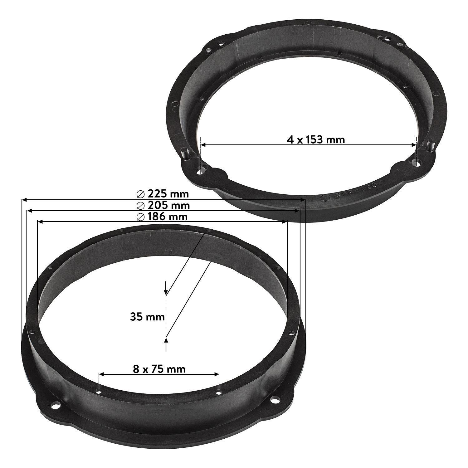 tomzz Audio Lautsprecher Adapterringe kompatibel mit Audi Seat A1 A3-/bilder/big/TO28173-2.jpg