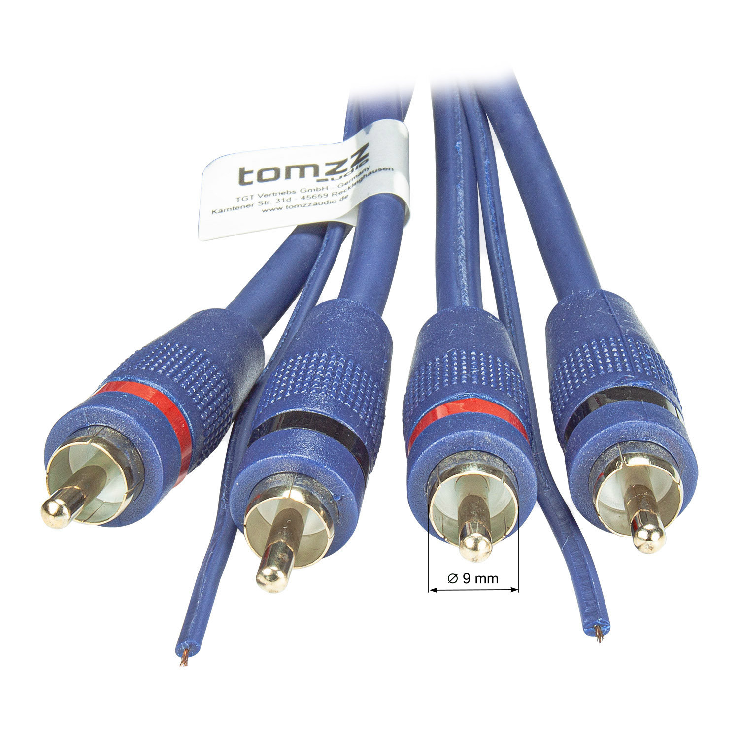 Profi RCA Cinchkabel 5m 2-fach geschirmt blau mit Remoteleitung-/bilder/big/TO55002-2.jpg