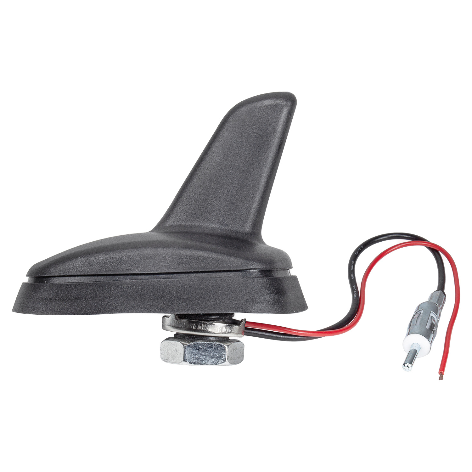 Shark Design I Dachantenne AM FM mit Verstärker adaptiert auf DIN (m) 