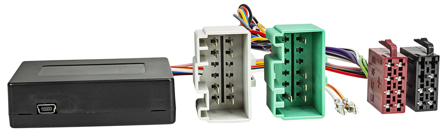 CAN Bus Interface Adapter kompatibel mit Volvo S60 V60 S70 V70 Volvo 12PIN (grau/grün) Zündplus Speedpuls Rückwärtsgang Radio-Kabelsatz