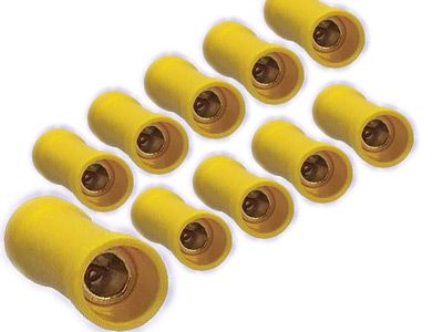 10x Kabelquetschverbinder 24K für Kabel 4 - 6mm² im Set gelb 