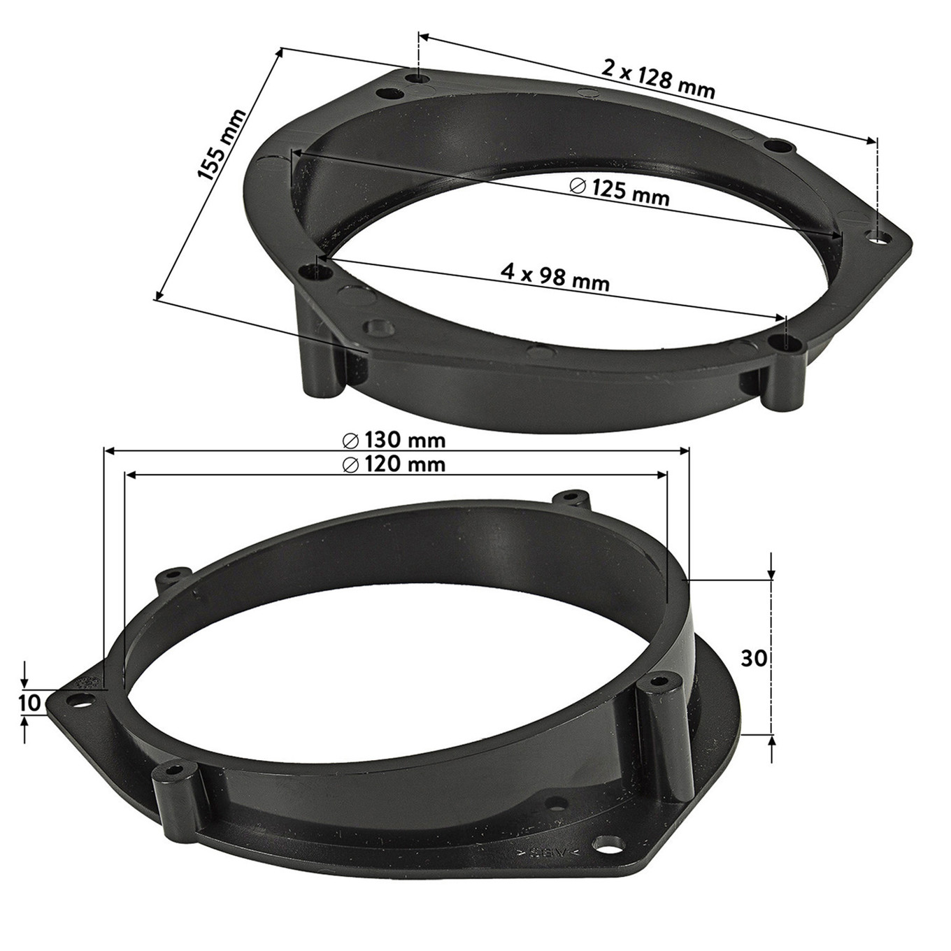 tomzz Audio Lautsprecher Adapterringe kompatibel mit Opel Astra Omega-/bilder/big/lr39-000_1.jpg